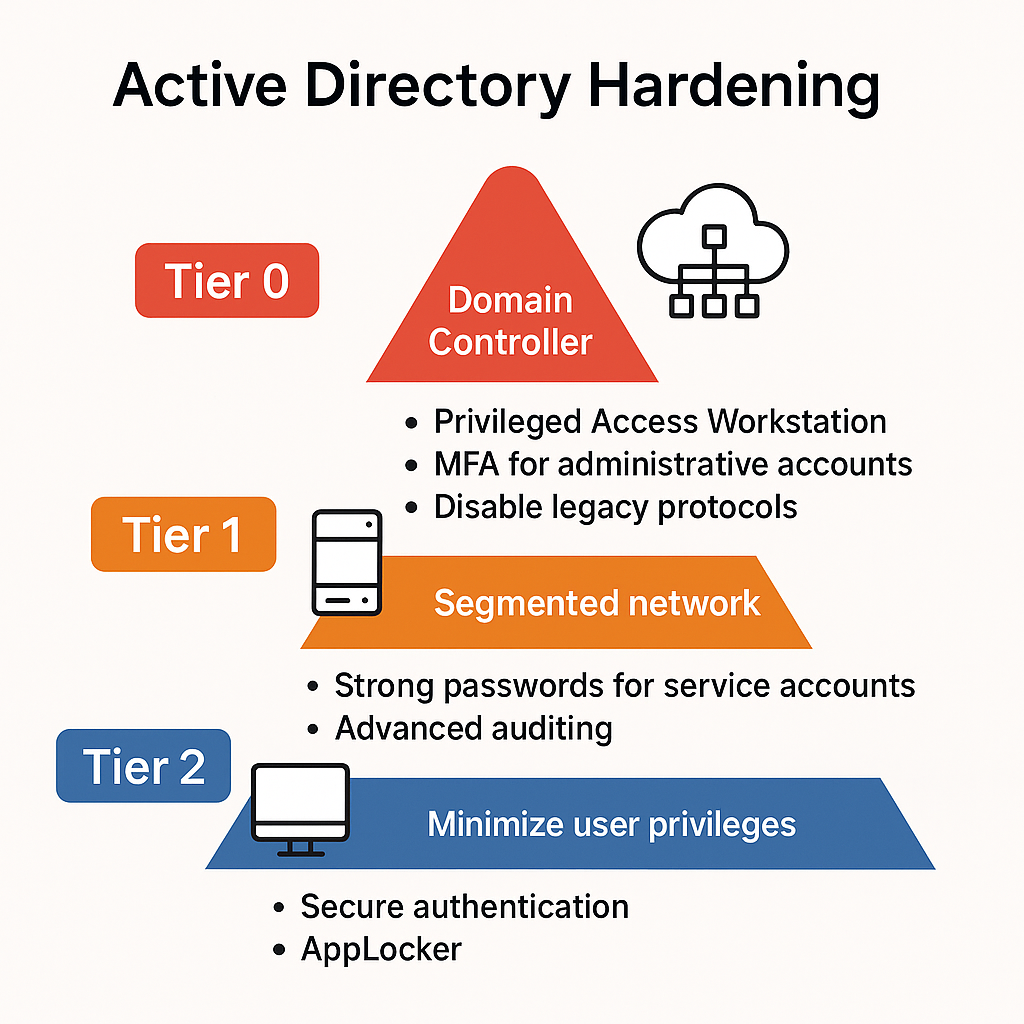 Active Directory Absicherung Diagramm